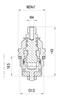 Slider head for two-handle tap for screw / spline 15 /