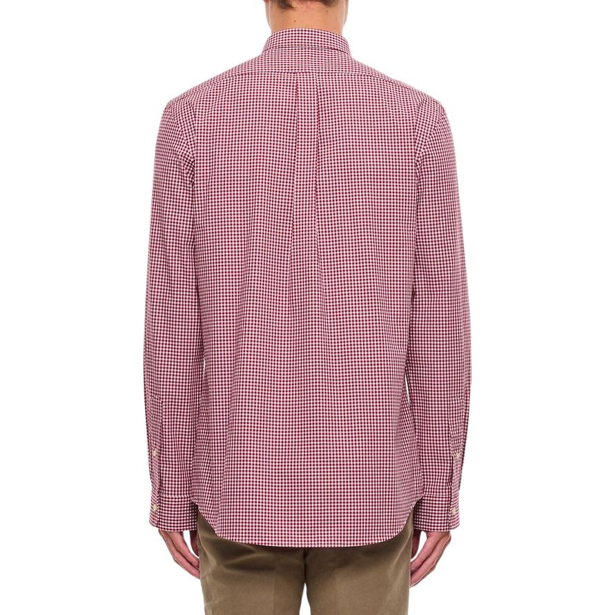 Polo Ralph Lauren FW24 Kariertes Logo Besticktes Button-Down Langarmhemd Herren Hemden 710929345-008