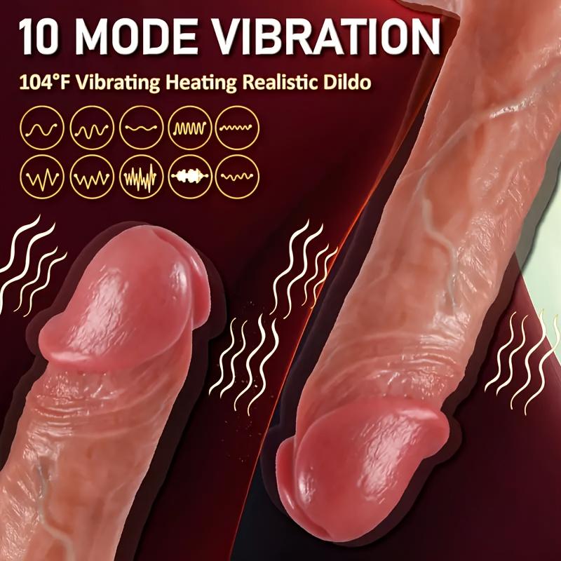 9 inch 4-in-1 Vibrator,10 Vibration Modes,Extendable & 360° Rotatable,Slow Heating Remote Control,Liquid Silicone,Sex Toy,Tease Toy,Gift,Parody Prop