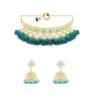 Colier Choker & Set Cercei cu Margele Grupate Turcoaz Mentă & Verde Albastru-Verde cu Diamante Austriece Strălucitoare Pentru Femei