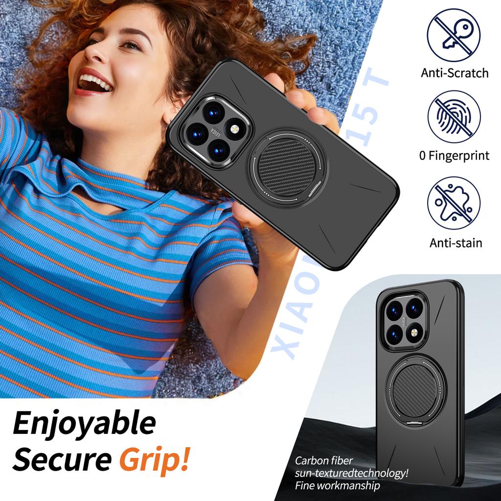 Case for Xiaomi 15T Pro 5G MI15T Xiaomi15t Xiao Mi 15t Dual Layer Kickstand Cover Hard Anti-fall Covers