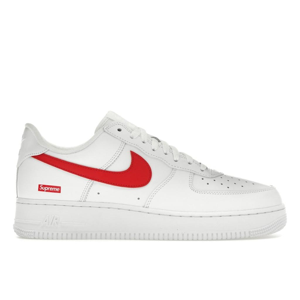 Nike Supreme X Air Force 1 Low Box Logo - Speed Red Shanghai Exclusive Unisex Sneakers White CU9225-101