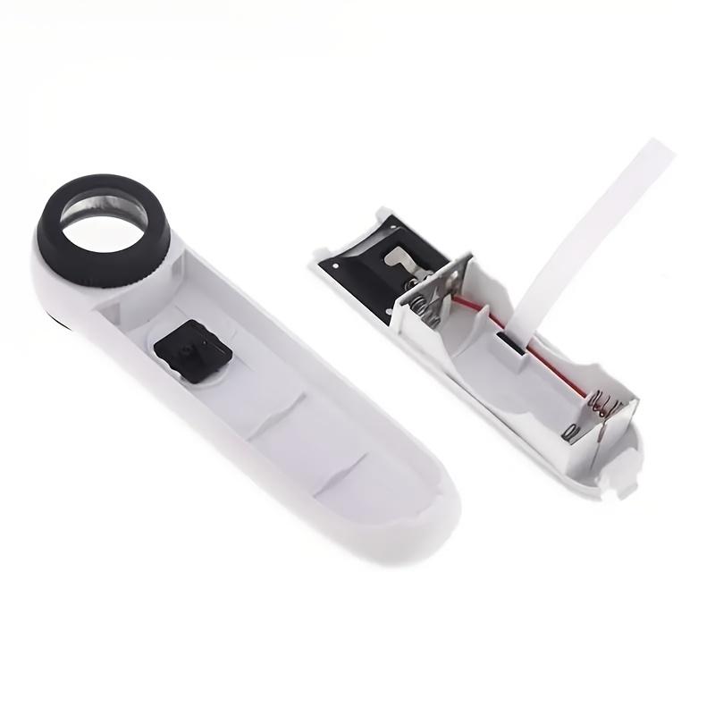 40X Jewelry Loupe Magnifier with 2 LED Lights Handheld HD Magnifying Glass for Diamond Jade Gemstone Identification