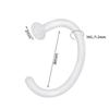 Transparent C-Shaped & L-Shaped Curved Glass Nose Rings - Invisible Piercing Jewelry