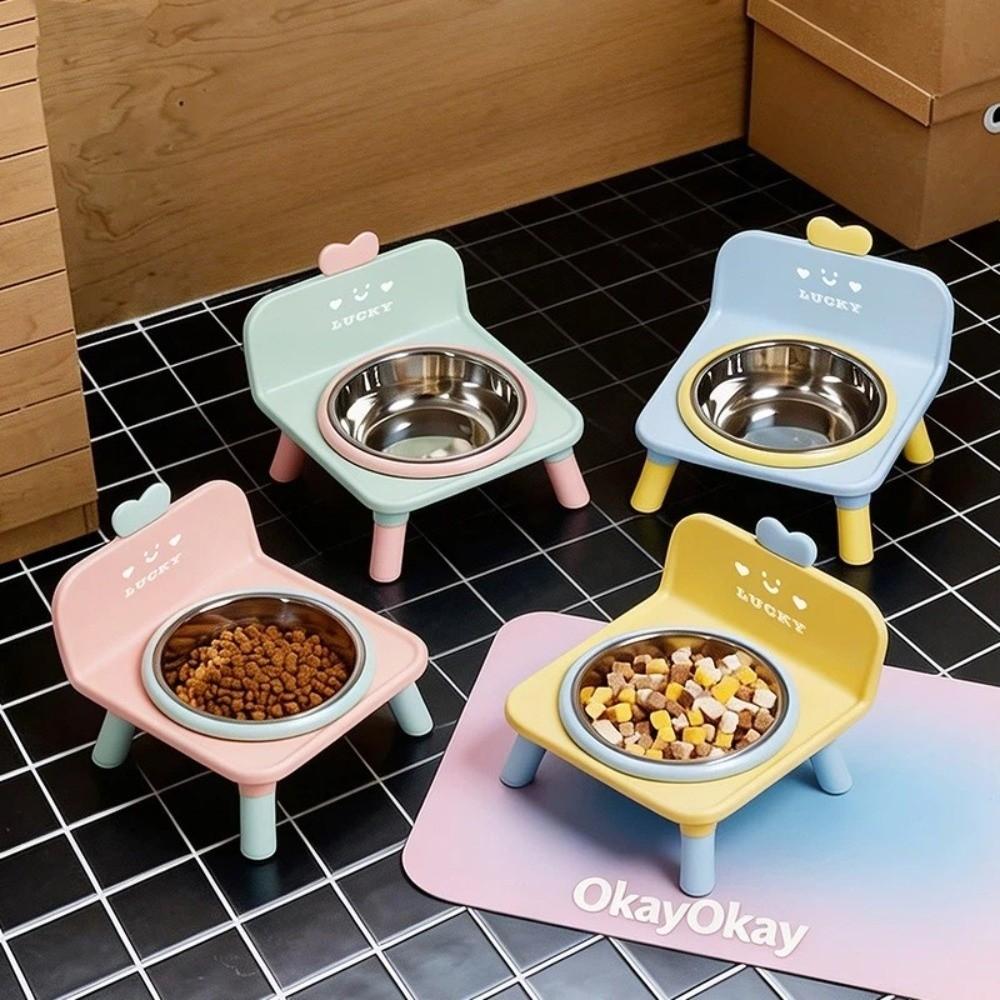 Anti Slip Base Raised Pet Feeder Anti Spill Cat Food Water Bowl Small Dog Feeding Bowl For Cats