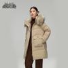 Xuezongfei Women's Mid-length Hooded Down Jacket