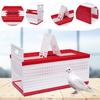 Foldable Pigeon Cage W/ Handle,Plastic Pigeon Carrier,Portable Travel Bird Cage for 14 Pigeons,3-Door Rectangle Transport Cage