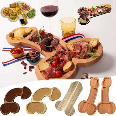 Holzgeschirr Essteller Küchenteller Obstteller Weinteller Holz Käseplatte Aperitifbrett