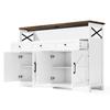 Coffee Bar Buffet Sideboard 140cm with Storage Space 3 Drawers Country Style Console Kitchen Cabinet Doors Cupboards Shelves Suitable for Kitchen