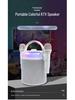 Portable All-in-One RGB Night Light Bluetooth Speaker with Microphone for Family KTV