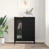 Sideboard with Drawers Black Oak Effect 69.5 x 34 x 90 cm