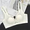  Cat's claw crystal cup underwear women's big breasts show small thin lace mesh yarn gathers and closes the secondary breasts to adjust the bra.