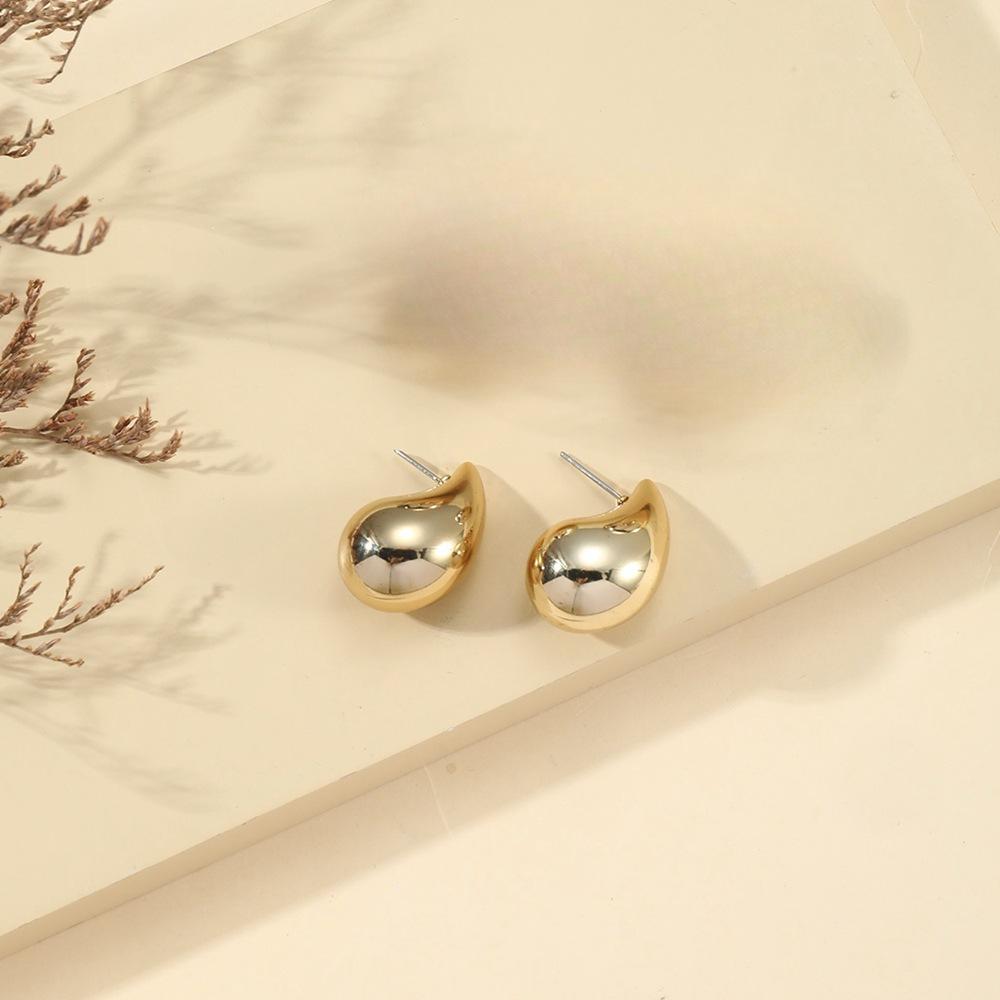 Cercei simpli și versatili, cercei mari cu picătură de apă, la modă și personalizați, cu textură înaltă, cercei cu șurub.