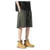 Men's Army Green Cotton Casual Work Shorts - Summer Loose Fit