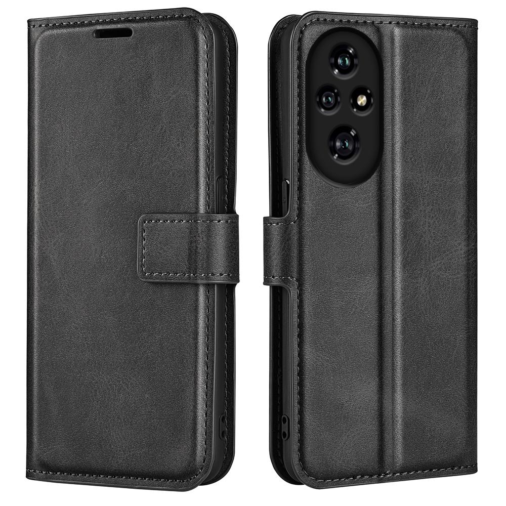 

Чехол для Honor 200 Pro 5G Магнитная застежка Противоударный Кожаный чехол для телефона Текстура теленка Black