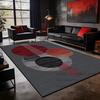 Red Gray Color Matching Art Carpet for Living Room Decoration Home Antiskid Fluffy Rug Easy Clean Short Velvet Coffee Tables Mat