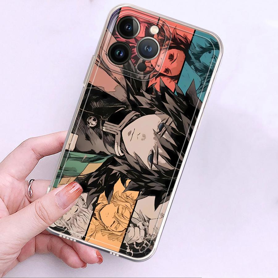 D-Demon S-Slayer Anime Case for iPhone 17 Pro Max Air 16 11 XS Max 13 Pro 7 8 15 12 Mini XR 14 Plus Soft Phone Cover