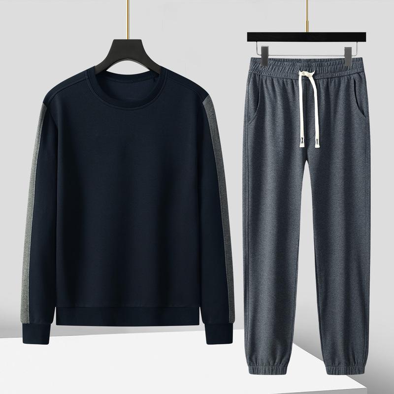 

Мужской спортивный костюм на весну/осень: Свитшот с круглым вырезом и длинные брюки 190