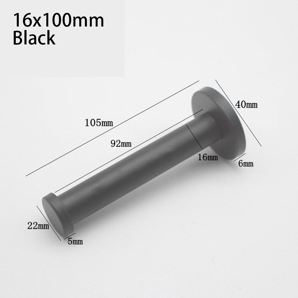 

1 шт. с винтами вешалка для полотенец из нержавеющей стали настенный крючок прочный одинарный крючок для одежды black 16x100mm