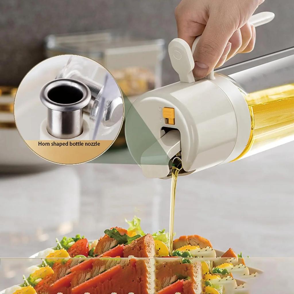 Kitchen Oil Spray Bottle Household Spray Pour Dual-use Air Fryer Olive Oil Cooking Oil Barbecue Spray Atomized Oil Spray Bottle