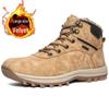 Men's 2025 Winter Velvet-Lined Snow Boots with Thick Soles - Warm Cotton Shoes for Teens In Cold Climates