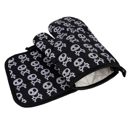 Microwave Oven Heat Insulation Gloves Halloween Pattern High Temperature Resistant Thickened Kitchen Gloves Anti-Scald Gloves