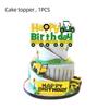Tractor Theme Birthday Party Supplies: Plates, Napkins, Cups, Tablecloth, Banners.