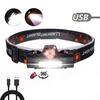 20000LM USB Rechargeable LED Headlamp Portable COB Headlight Built-in Battery Waterproof Head Torch