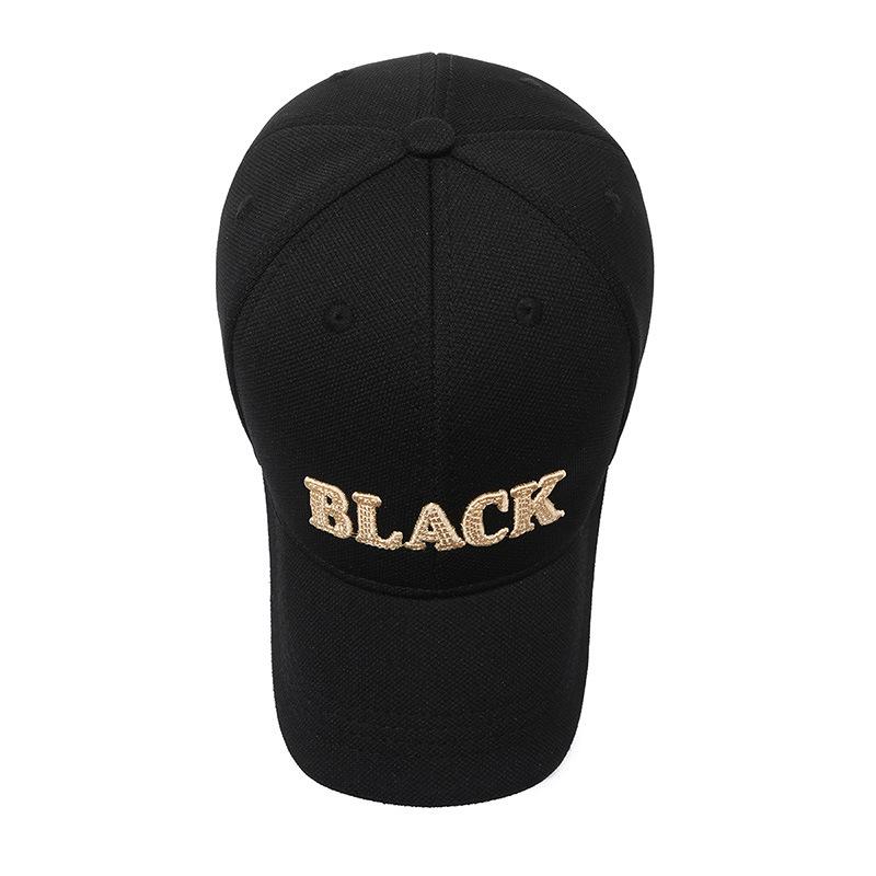 Men Embroidered Letter Baseball Cap Women Black Cap Spring Summer Ponytail Panama Cap Snapback Hat Sun Visor Hats Fishing Hat Peak Cap