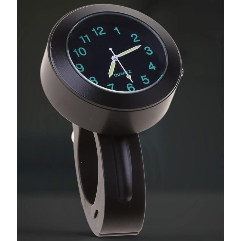 Motorrad Quad Zeitplan Lenkeruhr Uhr Schwarz Leuchtend 22/25mm Lenker