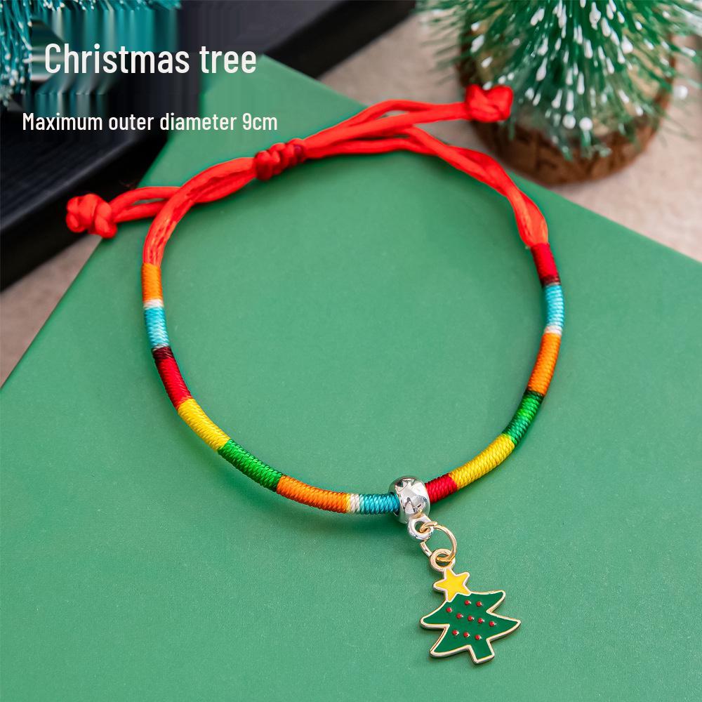 Adjustable Colorful Christmas Bracelet for Kids - Cute, Woven Holiday Gift