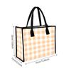 Gingham Tote Bag Fashion Casual Large Capacity Daily Use Handbag for Women