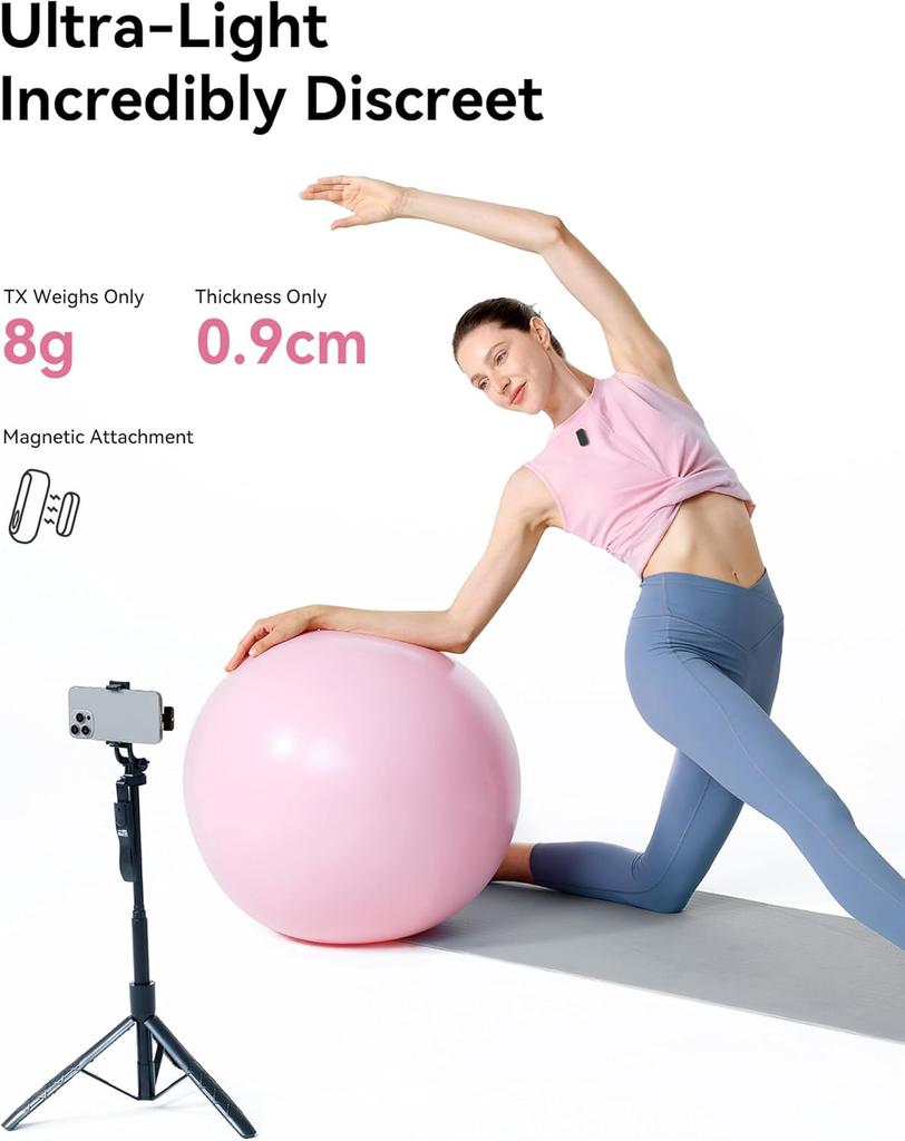 Hollyland Lark A1 Wireless Mini Microphone for iPhone & Android, 48kHz/24-bit,  Microphone for YouTube, Podcast, Vlogging