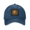 Symbol of Louis XIV the Sun King Denim Fabric Cap Casual Baseball Caps Adjustable Hat Summer Unisex Baseball Hats