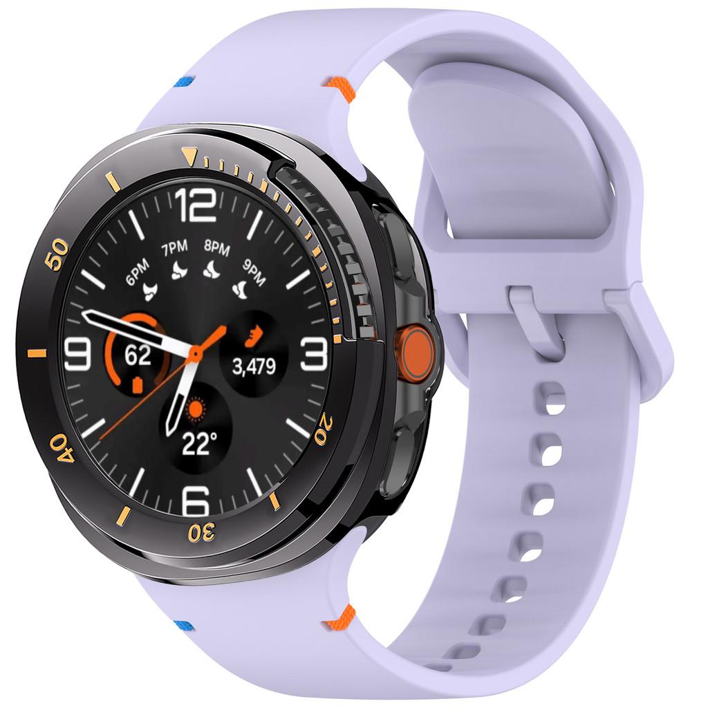 Case+ Band For Samsung Galaxy Watch 8 Classic 46mm Silicone Bracelet Strap Hard PC Bumper For Galaxy Watch 8 Classic NO Glass