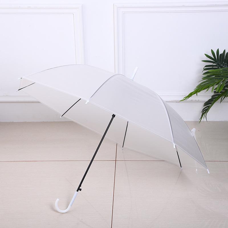 Automatic Transparent Long Handle Umbrella - Perfect for Weddings and Celebrations, with Custom Advertising Options.