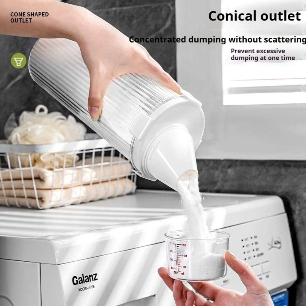 With Measuring Cup Laundry Detergent Dispenser Bottle Sealed Detergent Powder Tank