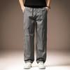 High-end American Retro Simple Straight Casual Pants Men's Summer Thin Loose Wide-leg Sports Tooling Splicing Trousers
