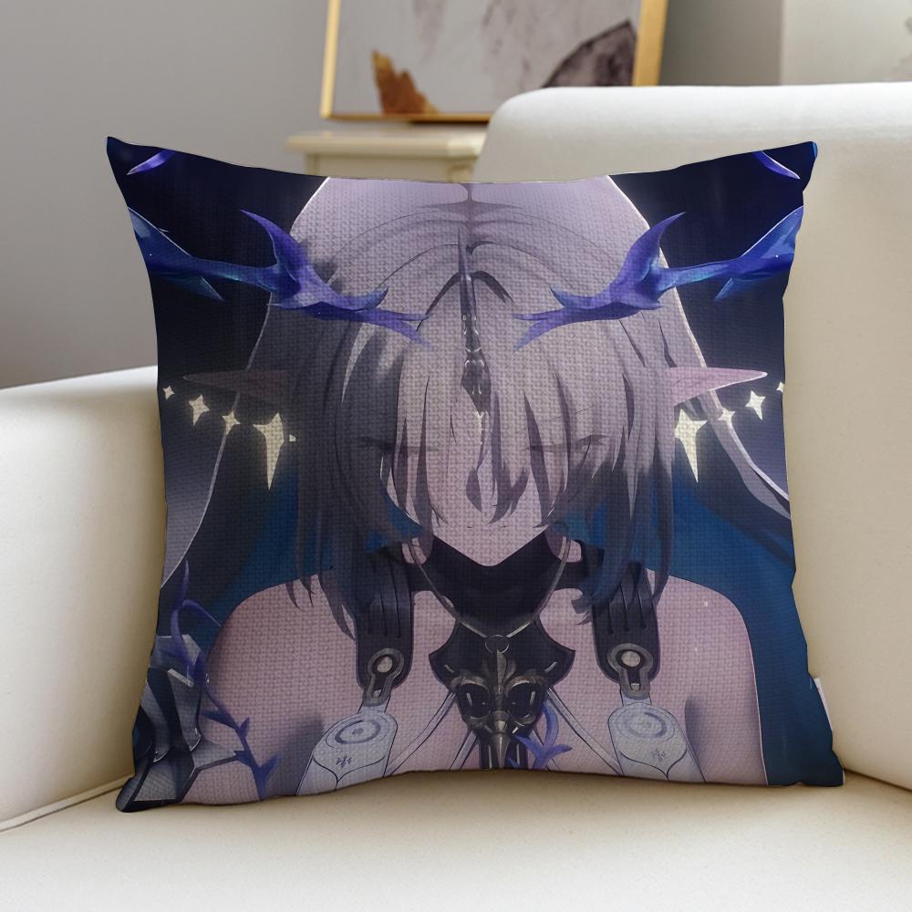 

Mysterious WWuthering WavesS Cushion Cover Breathable and skinfriendly linen pillowcase square removable and washable cushion 30X30cm
