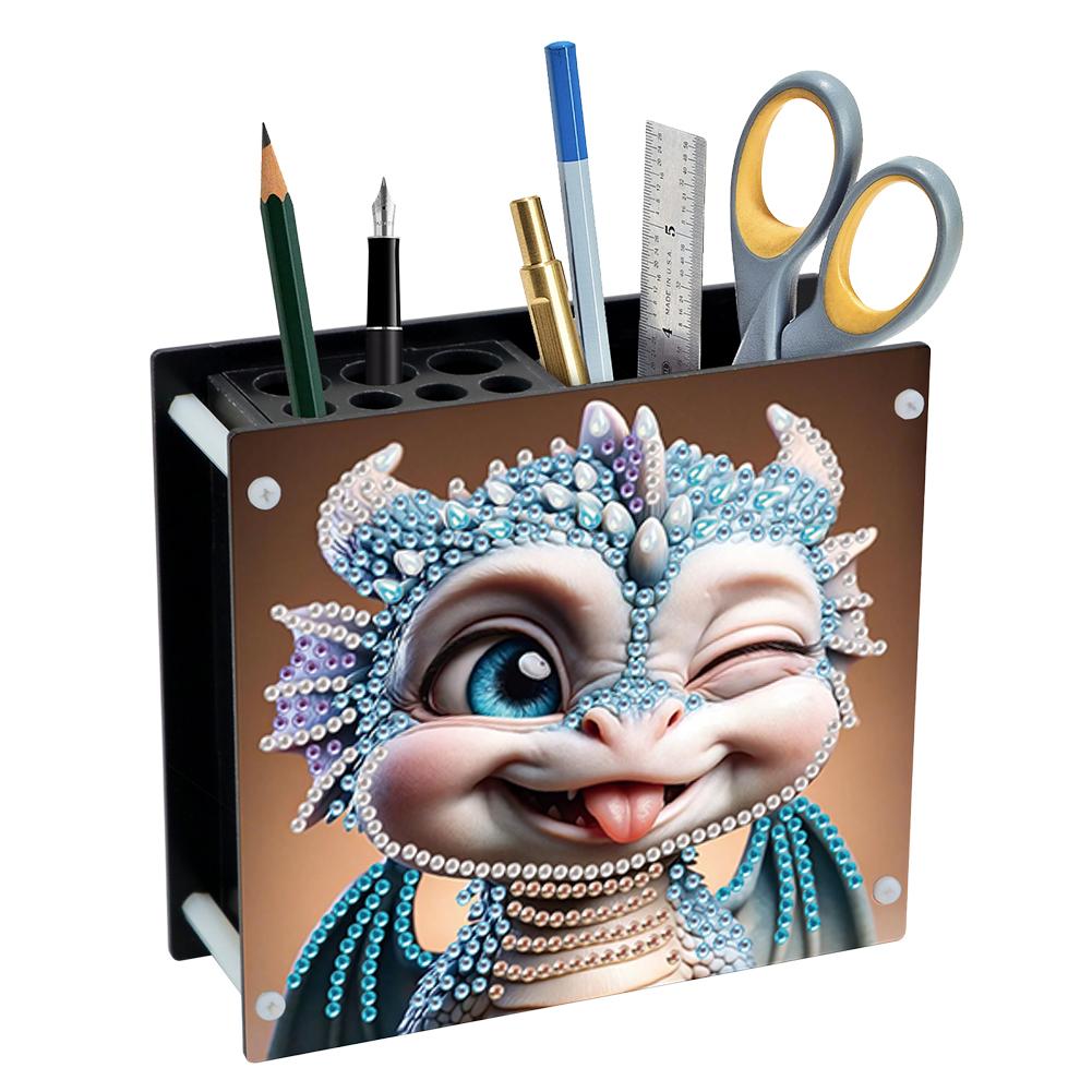 DIY Diamond Painting Kit Special Shape Diamond Pen Container Office Supplies Storage Box Rhinestone Art Desk Organizer for Desk