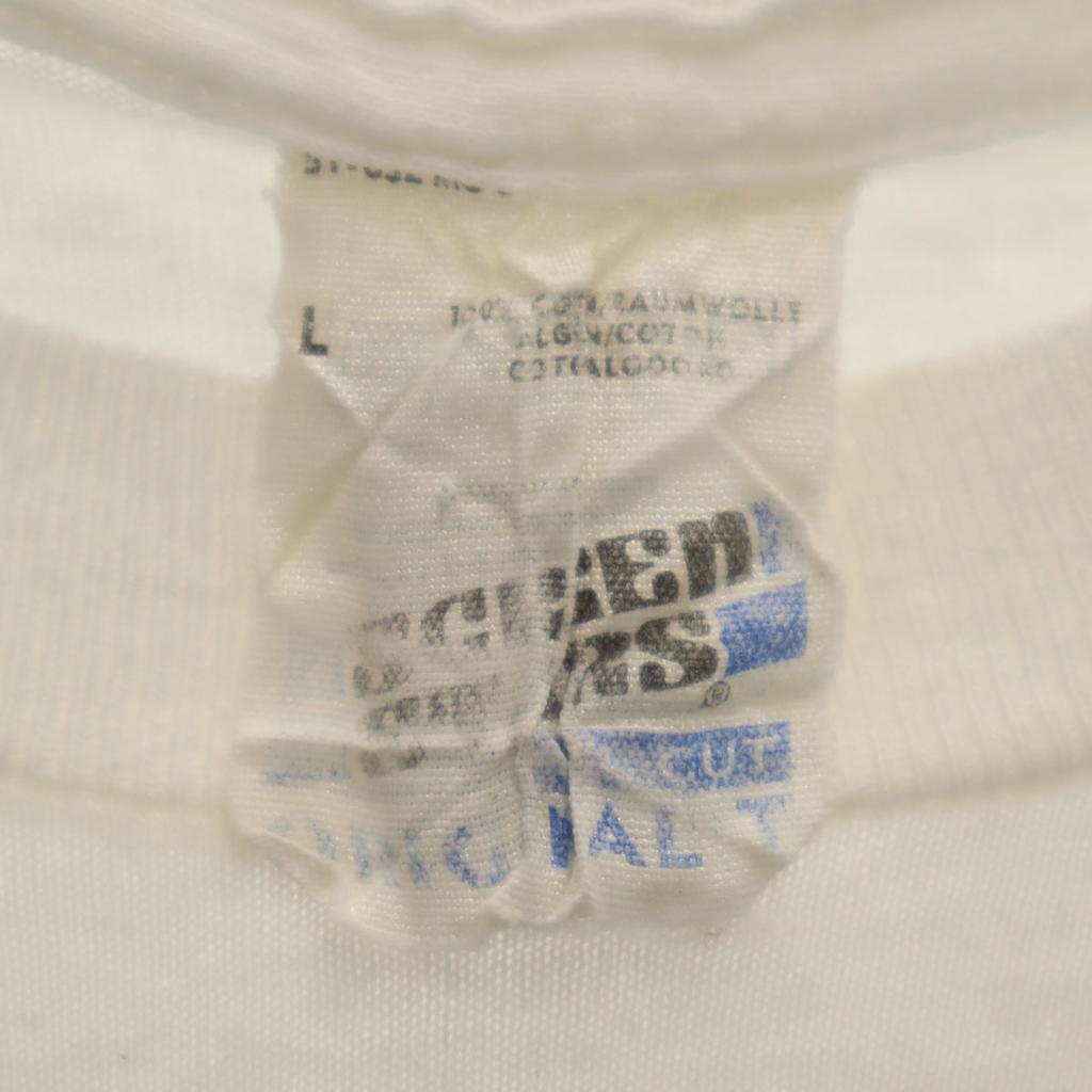 SCREEN STARS 90s Old ARTEVI Short Sleeve T-shirt L White Single Stitch Men's Used