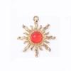 10pcs Baroque Style Gemstone Sun Charms DIY Craft Sparkling Jewelry Accessories Shiny Charming Gemstone Pendant Jewelry Making