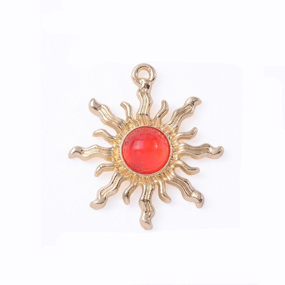 10pcs Baroque Style Gemstone Sun Charms DIY Craft Sparkling Jewelry Accessories Shiny Charming Gemstone Pendant Jewelry Making