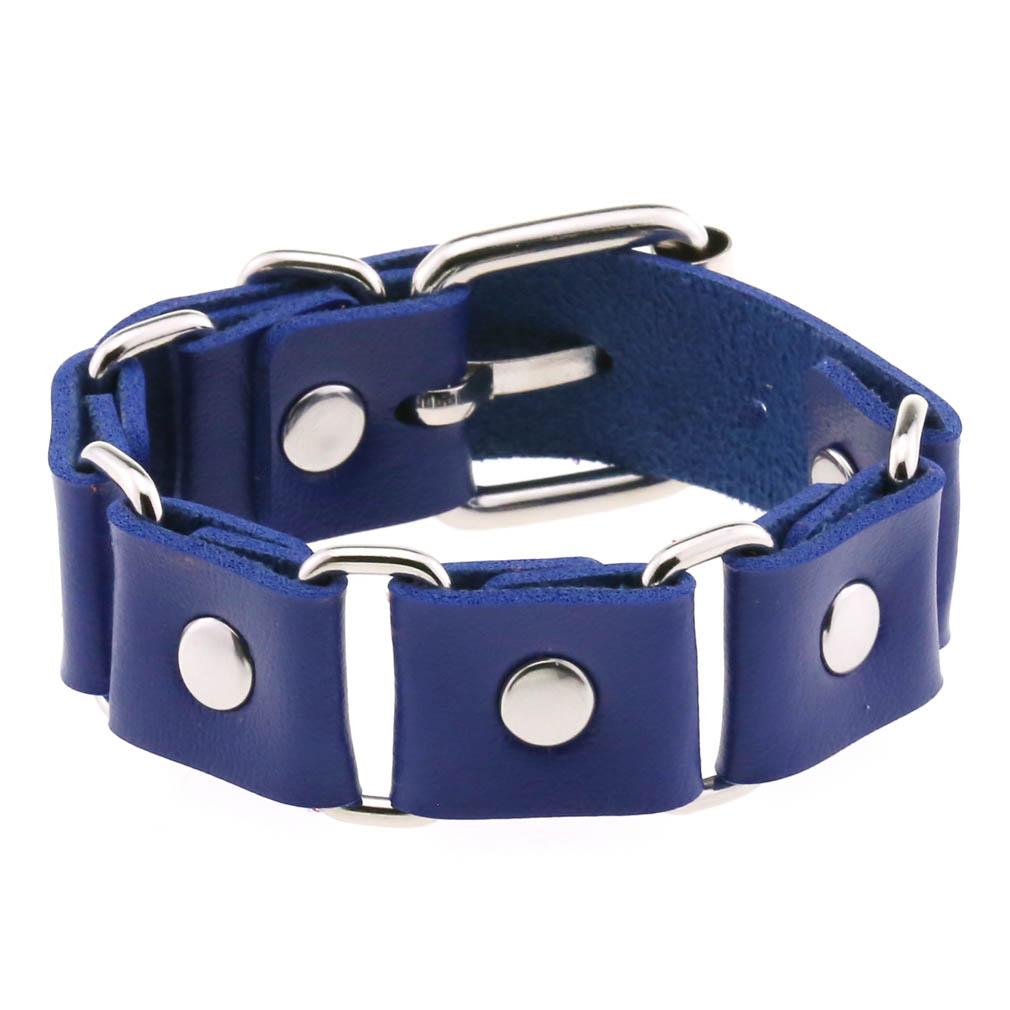 New Personalized Bracelet Punk Gothic Creative PU Leather Splice Bracelet 25cm&Splice синий