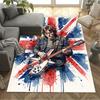 John Lennon Union Jack Guitar Floor Mat Design for Bedrooms Dormitory Study room Decorate room Anti-slip Rug Anime Office Decor Gift for Festivals