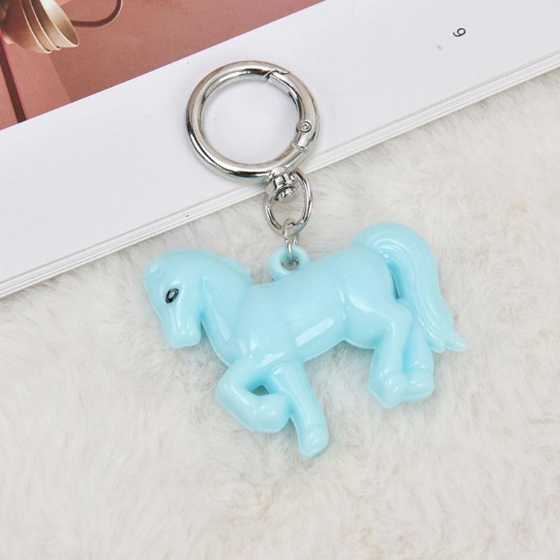 Exquisite 3D Horse Keychain Crafted from Sturdy Acrylic with Lifelike Details for Bag Decors Key Holder Lightweight Portable Gift