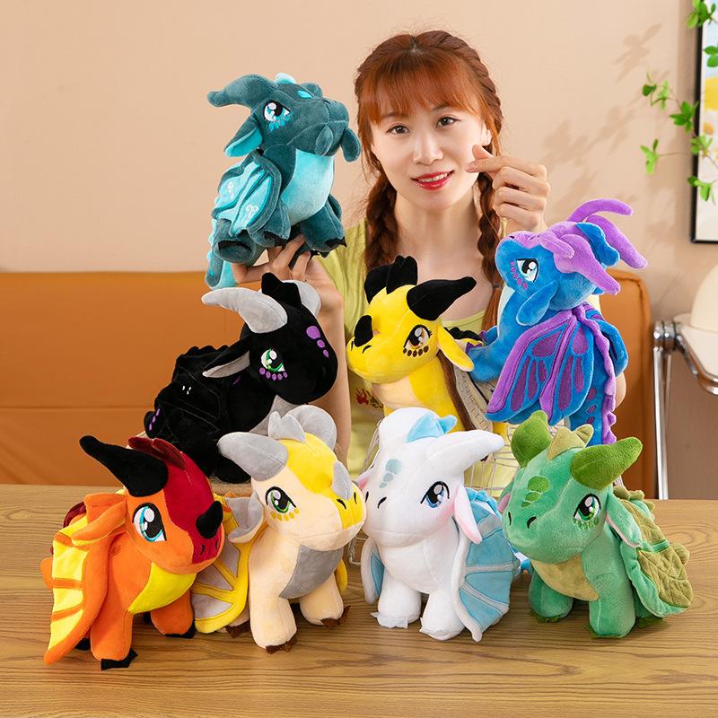 30cm Dragon Plush Toy High Quality Stuffed Animal Doll Animation Character Gift For Boys Birthday