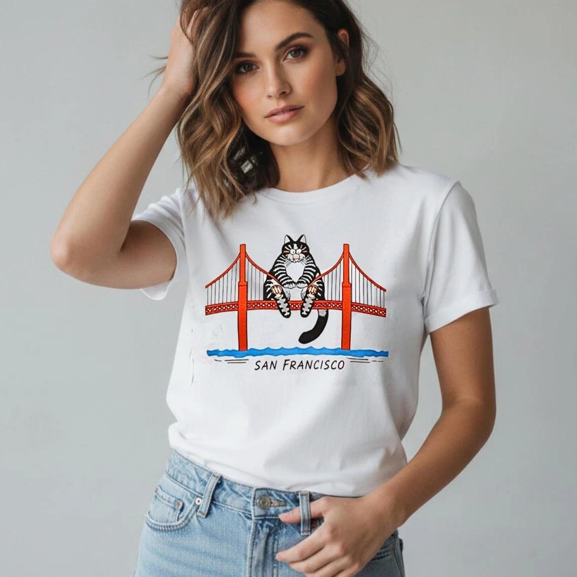 

Ryan Gosling Cat Shirt, Golden Gate Bridge Cat, Project Ryland Grace 3XL