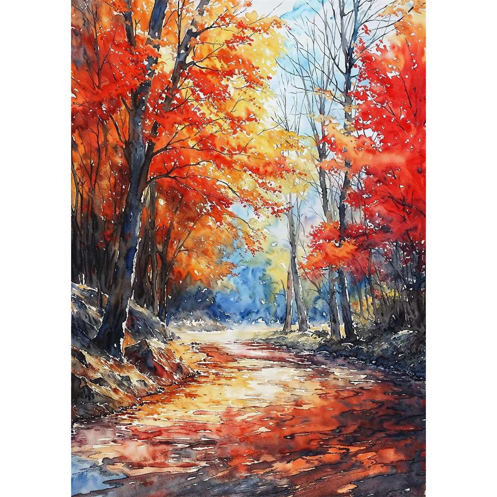 Chinese Four Seasons Landscape Diamond Art Painting Decoration Sailboat Diy Full Rhinestone Mosaic Cross Stitch Kit Gift