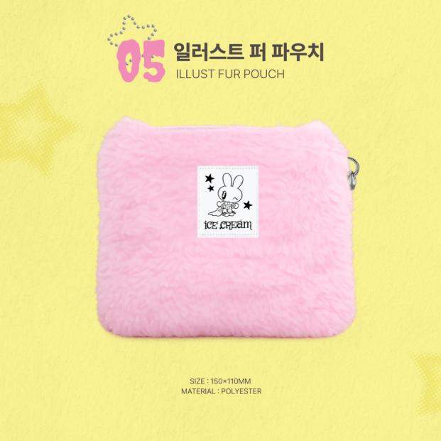 Vorbestellung itzy YUNA Das 1. Mini-Album ICE CREAM POP-UP Store Illustriertes Pelz-Etui